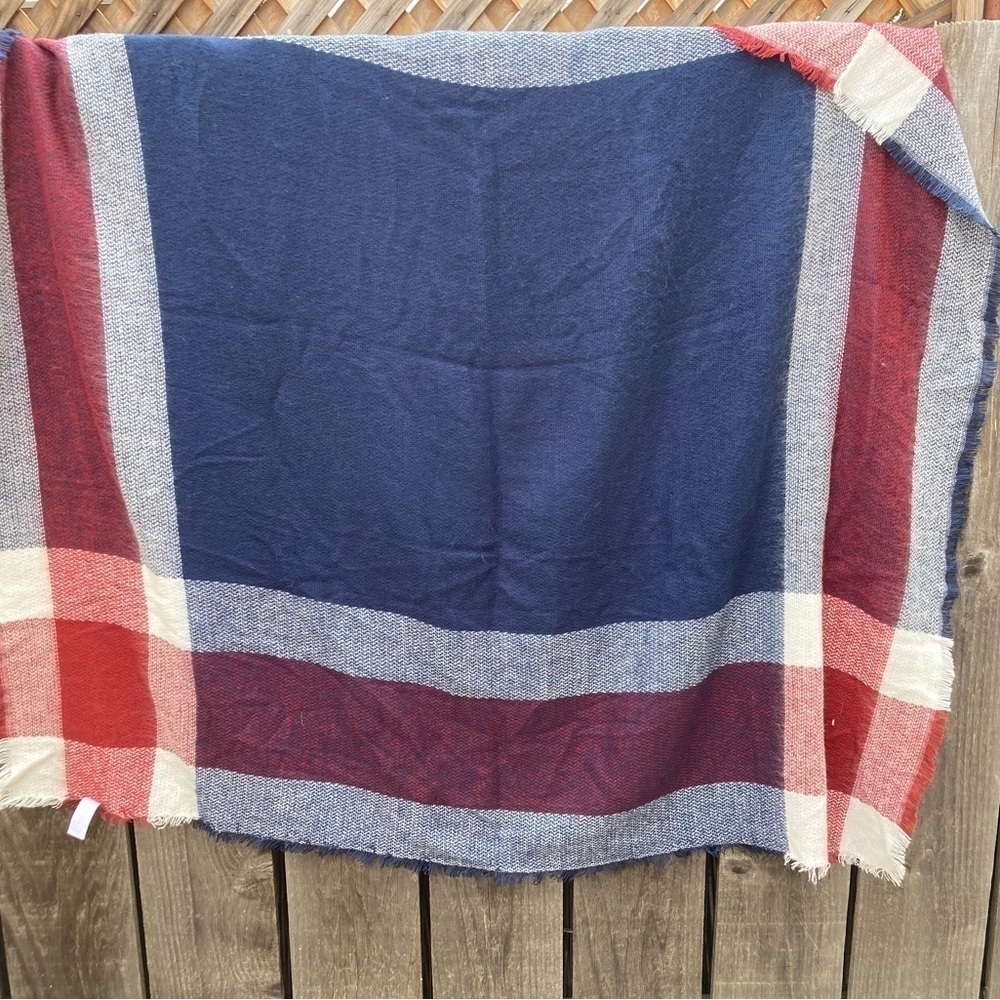 Arbonne Multicolor Striped Large Scarf Tablecloth Casual Fall Outdoors Vibrant